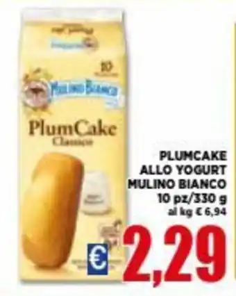 Vivo Supermercati Barilla Mulino Bianco Plumcake Allo Yogurt 10 pz/330 g offerta