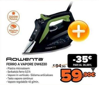 Expert Rowenta Ferro a Vapore DW6330 offerta