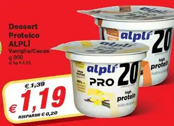 Prix Quality Alplí Dessert Proteico 200 g offerta