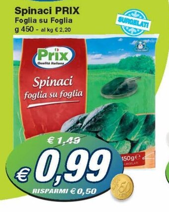 Prix Quality Prix Spinaci 450 g offerta