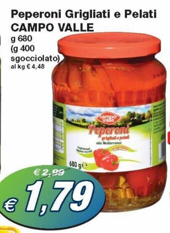Prix Quality Campo Valle Peperoni Grigliati e Pelati 680 g offerta