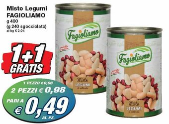Prix Quality Fagioliamo Misto Legumi 400 g offerta