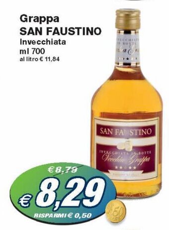 Prix Quality San Faustino Grappa 700 ml offerta