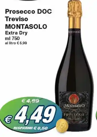 Prix Quality Montasolo Prosecco DOC Treviso 750 ml offerta
