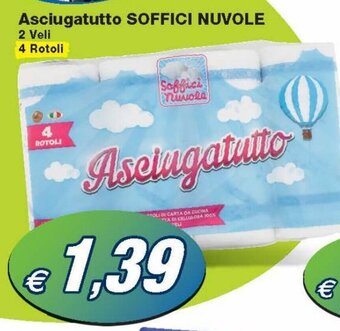 Prix Quality Soffici Nuvole Asciugatutto 4 Rotoli offerta