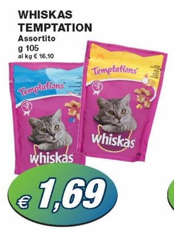 Prix Quality Whiskas Temptation 105 g offerta