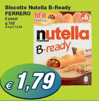 Prix Quality Ferrero Nutella B-ready Biscotto 6 pezzi 132 g offerta