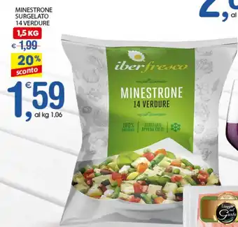 Qui Discount iberfresco Minestrone Surgelato 14 Verdure 1,5 kg offerta