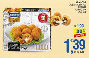Qui Discount Soavegel Arancini Alla Siciliana Forno Astuccio 250 gr offerta