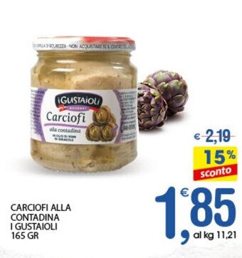 Qui Discount I Gustaioli Carciofi Alla Contadina 165 gr offerta