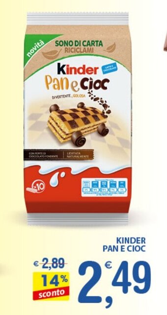 Qui Discount Kinder Pan e Cioc offerta