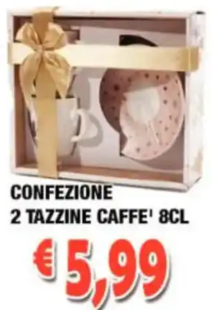 Confezione 2 Tazzine Caffe' 8 cl