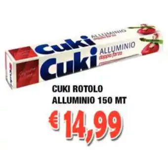 Cossuto Cuki Rotolo Alluminio 150 mt offerta