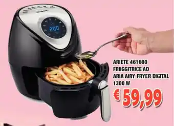 Cossuto Ariete 461600 Friiggitrice Ad Aria Airy Fryer Digital 1300 W offerta