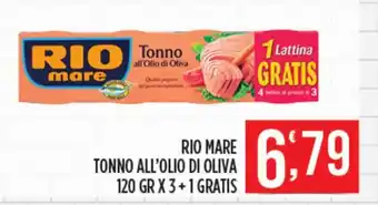Euroesse Rio Mare tonno all 'olio di oliva 120gr x 3 + 1 gratis offerta