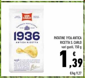 Conad Patatine 1936 antica ricetta san carlo offerta