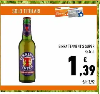 Conad Birra tennent's super offerta