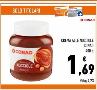 Conad Crema alle nocciole conad offerta