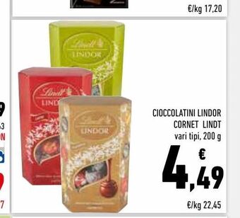 Conad Cioccolatini lindor cornet lindt offerta