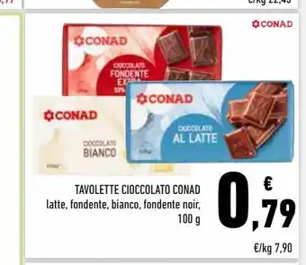 Conad Tavolette cioccolato conad offerta