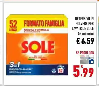 Conad Detersivo in polvere per lavatrice sole offerta