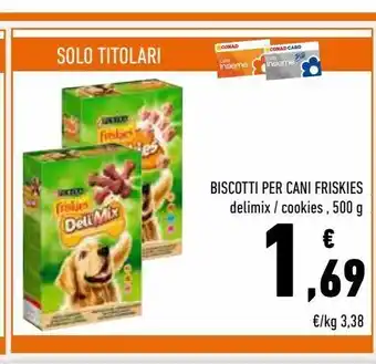 Conad Biscotti per cani friskies offerta
