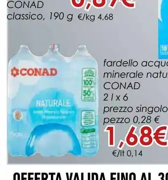 Conad Fardello acqua minerale naturale conad offerta