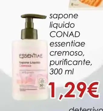 Conad Sapone liquido conad essentiae cremoso, purificante offerta