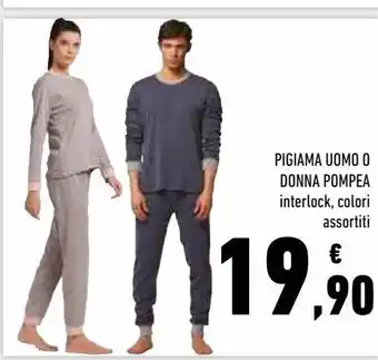 Conad Superstore Pigiama uomo donna pompea interlock colori assortiti offerta