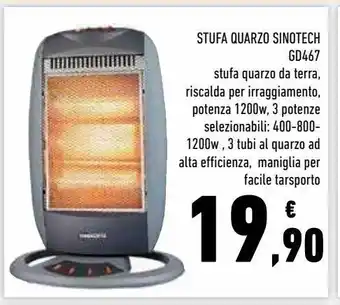 Stufa quarzo sinotech gd467