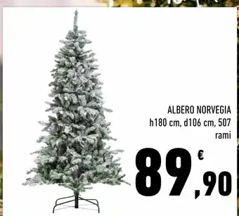 Conad Superstore Albero norvegia h 180 cm d 106 cm 570 rami offerta
