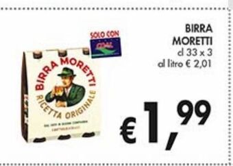Supermercato Coal Birra moretti offerta
