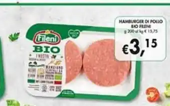 Supermercato Coal Hamburger di pollo bio fileni offerta
