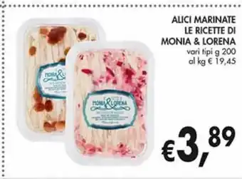 Supermercato Coal Alici marinate le ricet di monia & lorena g 200 offerta