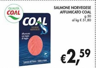 Supermercato Coal Salmone norvegese affumicato coal g 50 offerta