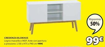 JYSK Credenza Blokhus L130 x H75 x P40 cm offerta