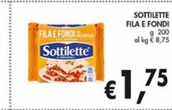 Supermercato Coal Sottilette fila e fondi offerta
