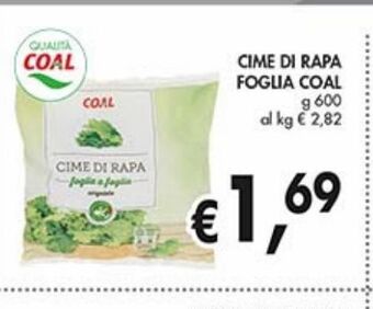 Supermercato Coal Cime di rapa foglia coal offerta