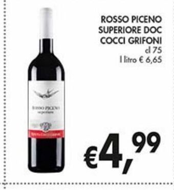 Supermercato Coal Rosso piceno superiore doc cocci grifoni offerta