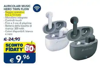 Esselunga Auricolari Music Hero Twin Flow offerta