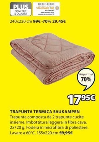JYSK Trapunta Termica Saukampen offerta
