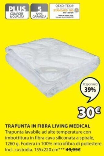 JYSK Trapunta in Fibra Living Medical offerta