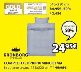 JYSK Kronborg Completo Copripiumino Elma offerta