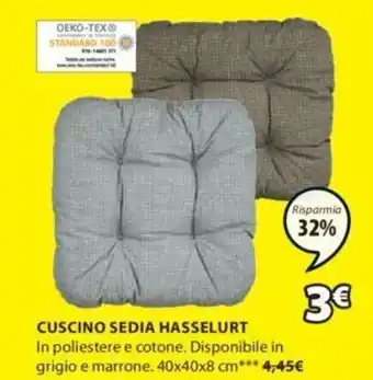 JYSK Cuscino Sedia Hasselurt offerta