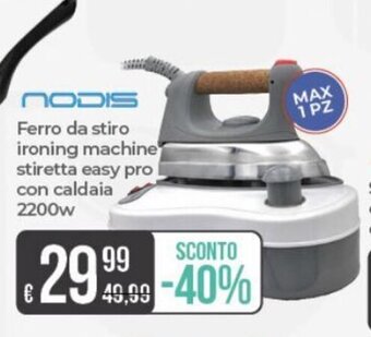 Nodis Ferro da Stiro Ironing Machine Stiretta Easy Pro Con Caldaia 2200w