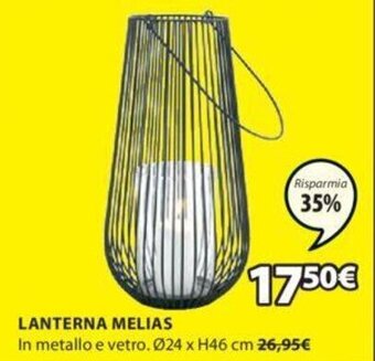 JYSK Lanterna Melias Ø24 x H46 cm offerta