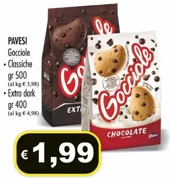 Pavesi Gocciole Classiche gr 500 / Extra dark gr 400