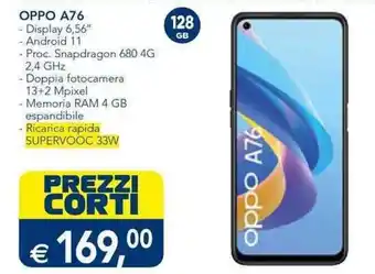Esselunga Oppo A76 offerta
