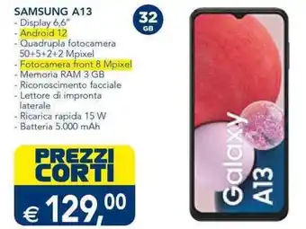 Esselunga Samsung A13 offerta