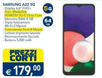 Esselunga Samsung A22 5G offerta